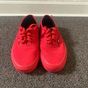 Red Vans Size-9